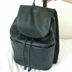 NWT Universal Thread Black Leather Backpack!